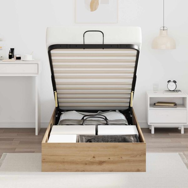 vidaXL Otomanski krevet s pohranom Zanatski Hrast 100 x 200 cm