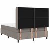 vidaXL LED Box Spring Krevet Sivo-smeđa 160 x 200 cm tkanina