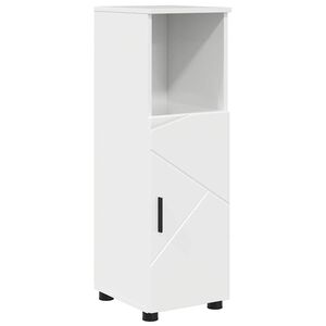 vidaXL Kupaonski ormar s pohranom Visoki sjaj bijela 30 x 35 x 95 cm