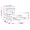 vidaXL Okvir za krevet s uzglavljem 140x200 cm od masivne borovine