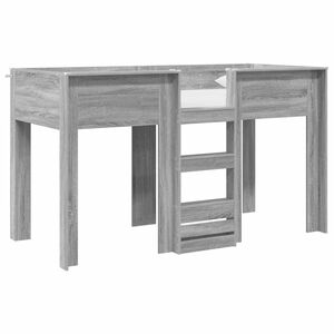 vidaXL Krevet na kat za djecu Siva Sonoma 75 x 190 cm