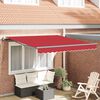 vidaXL Skrovita tenda Crvena 350 x 250 cm Tkanina i Aluminij