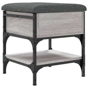 vidaXL Klupa za cipele siva boja hrasta 42x42x45 cm konstruirano drvo
