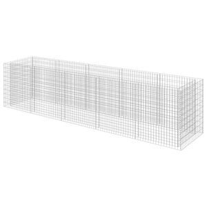 vidaXL Gabionska sadilica od pocinčanog čelika 450 x 90 x 100 cm