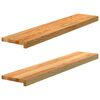 vidaXL Prozorske klupice 2 kom svijetlosmeđe 100x20x2 cm masivne hrast