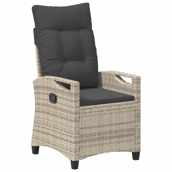 vidaXL Ležaljka u vrtu Svijetlo siva i tamno siva 56 x 60 x 112 cm