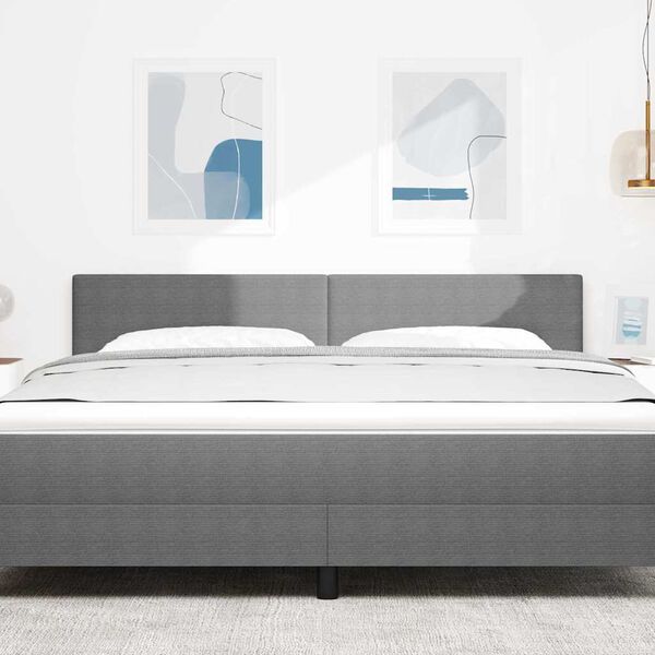 vidaXL Uzglavlje s uzglavljem Svijetlo siva 180 cm Lažna koža