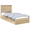 vidaXL Krevet s od storage Sonoma hrast 75 x 190 cm Konstruirano drvo