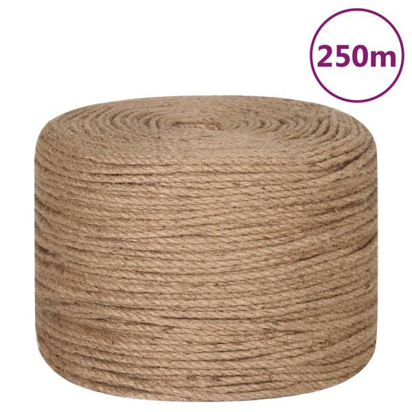 vidaXL Uže od jute dužina 250 m debljina 4 mm