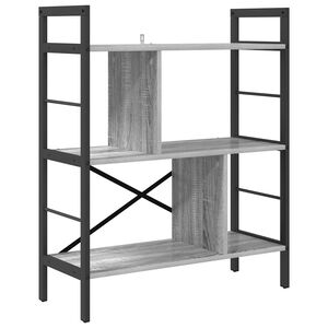 vidaXL Polica 5 razina 75 x 30 x 91 cm Konstruirano drvo Siva Sonoma