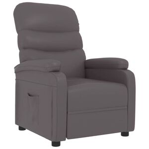 vidaXL Naslonjač od umjetne kože sivi