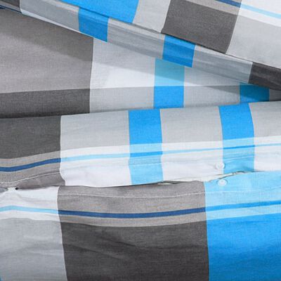 vidaXL Set posteljine za poplun plavo-sivi 225x220 cm pamučni