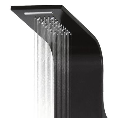 vidaXL Panel za tuširanje aluminijski 20 x 44 x 130 cm crni