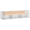 vidaXL Vrtna klupa s gabionskim dizajnom 287x71x65,5 cm od borovine