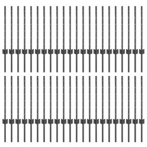 vidaXL Ograde 44 pcs Siva 100 cm Čelik