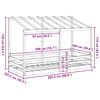 vidaXL Dječji krevet s krovom bijeli 100 x 200 cm od masivne borovine