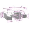 vidaXL Sjedeća garnitura za vrt s pohranom 8 pcs Crna Poli ratan