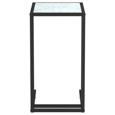 vidaXL Bočni stolić za računalo bijeli 50x35x65 cm od kaljenog stakla