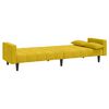 vidaXL Dvosjed na razvlačenje s dva jastuka žuti bar&scaron;unasti