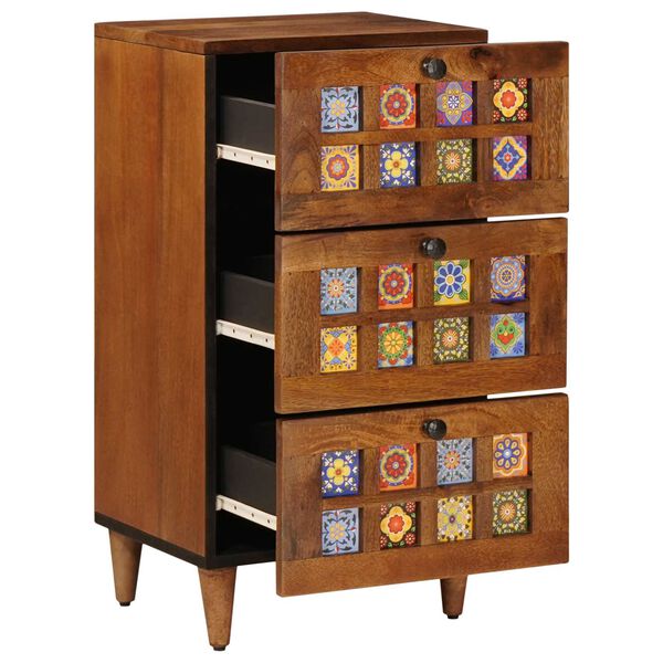 vidaXL Kreveta s ladicama Orah 40 x 33 x 75 cm Čvrsto drvo manga