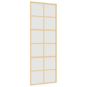 vidaXL Klizna vrata zlatna 76x205 cm matirano staklo ESG i aluminij