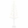 vidaXL LED božićno drvce Bijela 18 x 18 x 120 cm Čelik 140 LED lampica