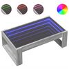 vidaXL Stolić s beskonačnim LED svjetlima boja hrasta 90x53x30 cm