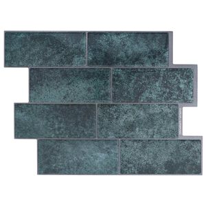 vidaXL Subway pločica 50 pcs Plava Zelena 29 x 21 cm Poliuretan i PET
