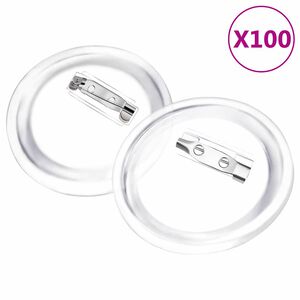 vidaXL Set gumba za značke sa sigurnosnim iglama 100 kom akrilni 58 mm