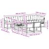 vidaXL Set vanjskih sofa s jastukom 9 pcs Prirodna i bež