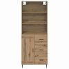 vidaXL Highboard s ladicama Umjetnički hrast 69,5 x 34 x 180 cm