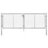 vidaXL Vrtna vrata od pocinčanog čelika 300x75 cm srebrne boje