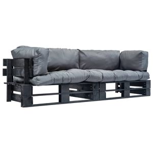 vidaXL 2-dijelni set vrtnih sofa od paleta od borovine s jastucima