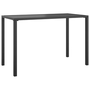 vidaXL Vrtni blagovaonski stol antracit 110 x 54 x 70 cm čelični