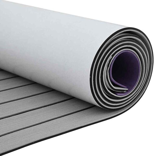 vidaXL Podna obloga za čamce svjetlosiva i crna 240 x 60 cm EVA pjena