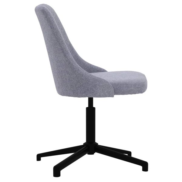 vidaXL Okretne blagovaonske stolice od tkanine 2 kom svjetlosive