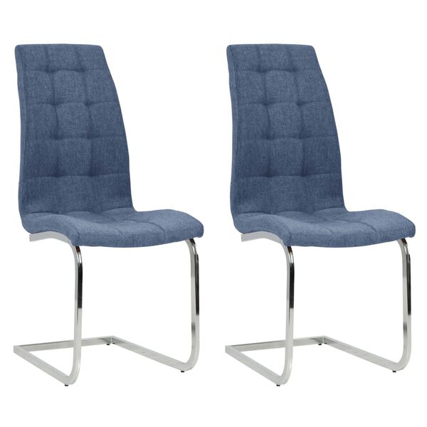 vidaXL Konzolne blagovaonske stolice od tkanine 2 kom plave