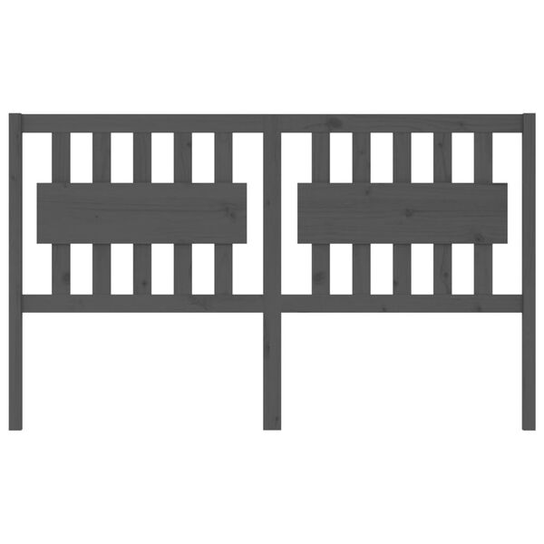 vidaXL Uzglavlje za krevet sivo 165,5 x 4 x 100 cm od masivne borovine