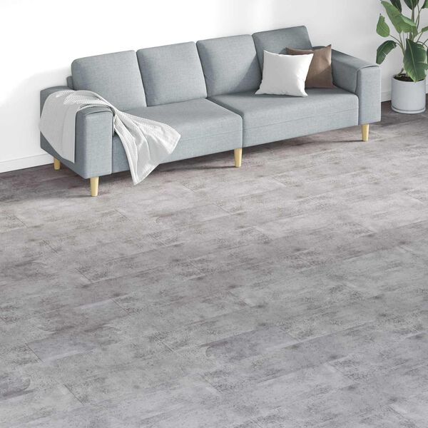 vidaXL Podne daske 18 pcs Cement smeđi 5,26 m&sup2; PVC