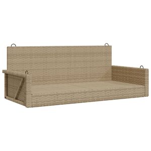 vidaXL Klupa za ljuljanje bež 119 x 56 x 48 cm od poliratana