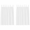 vidaXL Voile zavjesa sa zavjesama 2 pcs Bijelo 140 x 140 cm Poliester