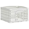 vidaXL Igraonica za pse s 4 panela 60 x 60 x 38 cm Plastika Bijela