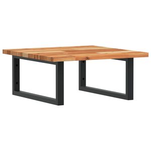 vidaXL Zidna polica za umivaonik od čelika i masivnog bagremovog drva