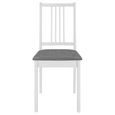 vidaXL Blagovaonske stolice od masivnog drva s jastucima 2 kom bijele