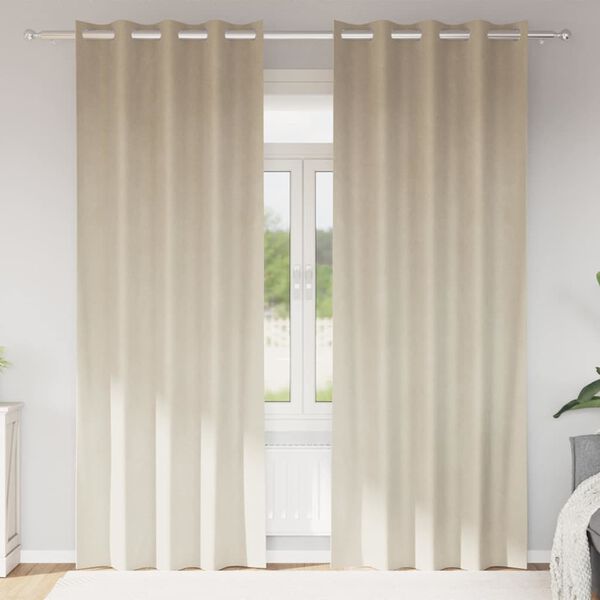 vidaXL Zavjese za zamračivanje 2 pcs Krema 140 x 260 cm Bar&scaron;un