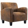 vidaXL Sofa fotelja smeđa 70x69x72 cm umjetna koža bru&scaron;ena koža