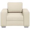 vidaXL Sofa Bež 100 x 77 x 82 cm Platnasta tkanina