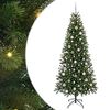 vidaXL Umjetno božićno drvce s stalakom Zelena 210 cm PE i PVC
