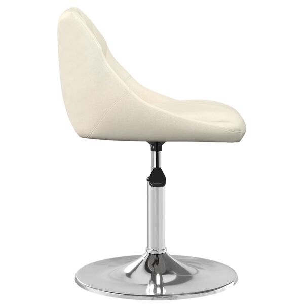 vidaXL Okretne blagovaonske stolice 6 kom krem baršunaste