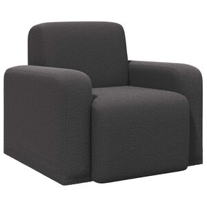 vidaXL Fotelja Tamnosiva Boucl&eacute;